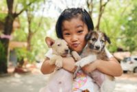 children with pets